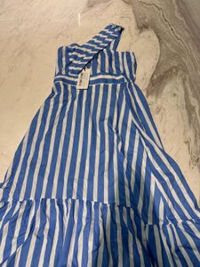 Striped One-Shoulder Dress