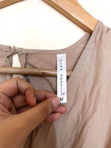 Sleeveless Tie Front Blouse A