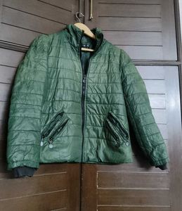 Women Olive Green Padded Jacket