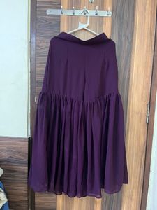 Purple &amp; Silver Sharara Set With Palazzo And Kurta