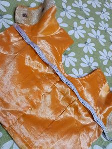 Orange Silk Blouse