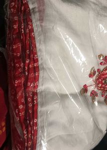 Elegant White Embroidered Saree