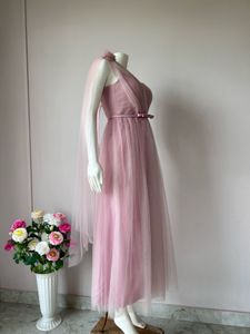 Tulle Pink One Shoulder Gown
