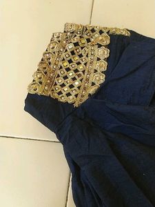 Elegant Red &amp; Gold Embroidered Saree