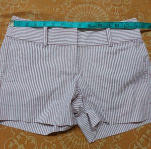 White Stripe Shorts