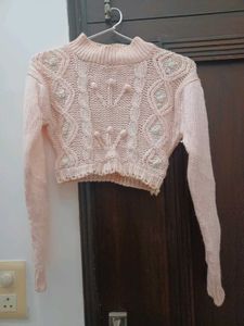 Cute Pink Knit Sweater