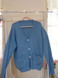 Blue Knit Cardigan