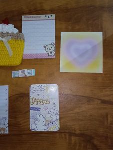 Crochet Pudding Coin Purse + Memo Card Combo 🍮☘️
