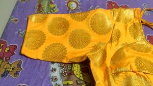 Yellow Banarasi Silk Blouse