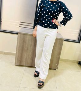 Beautiful White Flared Pant💞