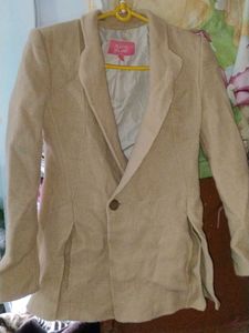 Puff Shoulder cream Blazer Vintage Style