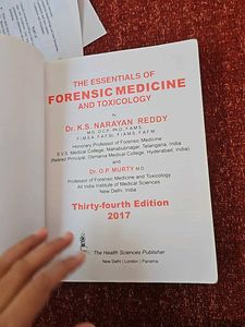 Forensic Medicine And Toxicology 34 Ed Reddy