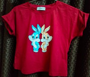 Red Bunny Graphic Tee