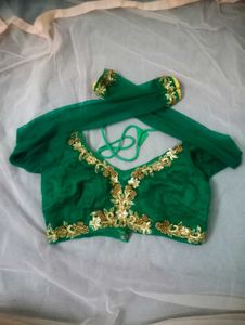 Green Embroidered Blouse