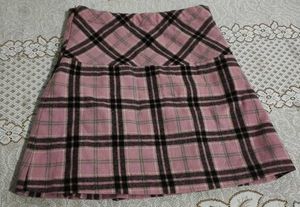 Pink Plaid Korean Mini Skirt