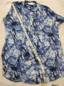 Blue Shibori Print Top