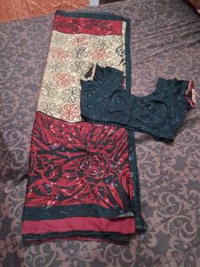 Elegant Saree with Blouse Piece