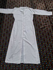 Classy White Plain Kurta💟