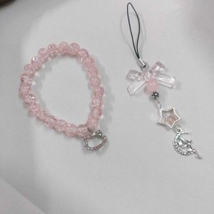 Pink Charm Bracelet & Phone Strap