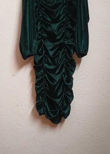 Emerald Green Velvet Party Dress