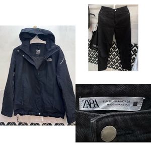 The North Face Jacket & ZARA Jeans