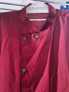 Maroon Kurta with Buttons