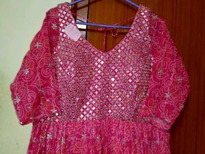 New Pink Embellished gown