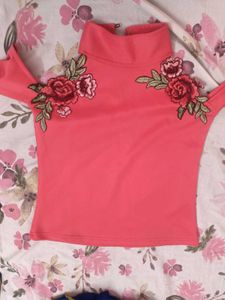 Cute Floral Embroidered Top