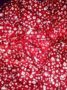 Red Floral Off-the-Shoulder Dress