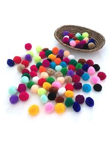 Pack of 5 Packets Pompom Wool Balls(60 Pcs.)