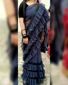 Ruffle Saree