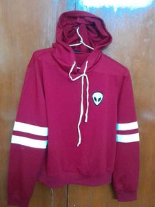 Maroon  Shein Hoodie, Unisex