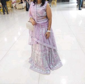 Lavender Heavy Designer Lehenga