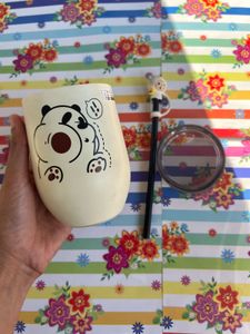 Cute Panda Tumbler with Straw