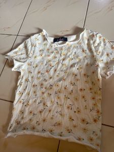 Cute Floral Print Top