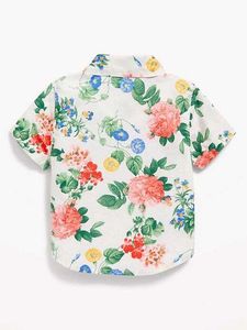 Kids Floral Short Sleeves Shirt Unisex (3-6months)