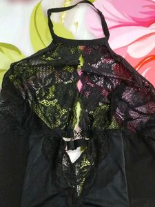(1133)Lace Detail Bodysuit