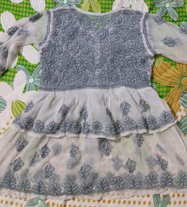 Chikankari Short Kurti