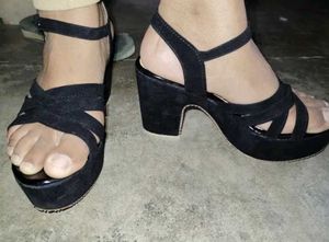 Black Platform Heels at 230/-