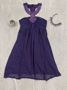 Purple Embellished Dress