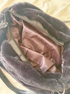 Fuzzy Cozy Korean style Black Tote bag