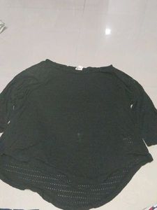 Olive Green Textured Top