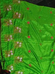Green Embroidered Saree