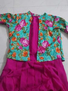 Price Drop Maxi Dress With Printed Attached Jacket