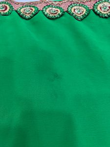 Green Embroidered Saree
