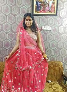 Pink Silver Work lehenga choli With dhupatta .