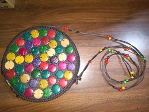 Beaded Round Sling bag