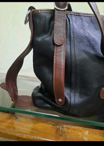 Leather Tote Handbag And Shoulder Beg