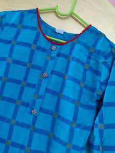 Blue Straight Kurti