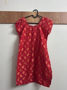 Red &amp; Gold Festive Kurti